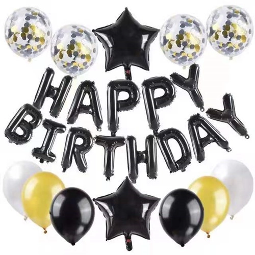 Napis balonowy HAPPY BIRTHDAY z balonami